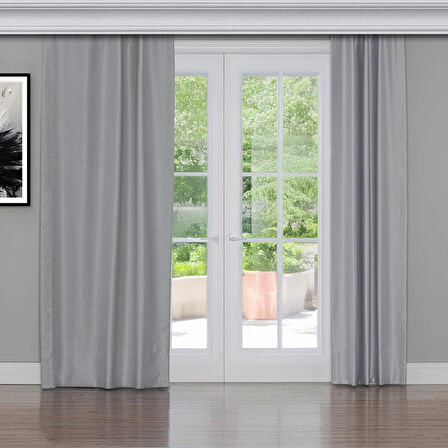 Gauze Fabric Design Blackout Taş Rengi KARARTMA ÖZELLİKLİ FON PERDE 100 x 260