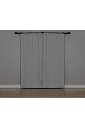 Gauze Fabric Design Blackout Taş Rengi KARARTMA ÖZELLİKLİ FON PERDE 300 x 260