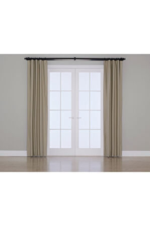 Gauze Fabric Design Blackout Açık Nohut Rengi KARARTMA ÖZELLİKLİ FON PERDE 300 x 250