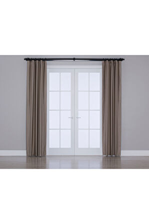Gauze Fabric Design Blackout Koyu Nohut Rengi KARARTMA ÖZELLİKLİ FON PERDE 200 x 270