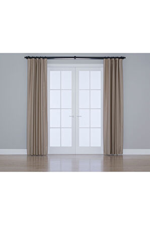 Gauze Fabric Design Blackout Nohut Rengi KARARTMA ÖZELLİKLİ FON PERDE 100 x 270