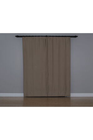 Gauze Fabric Design Blackout Nohut Rengi KARARTMA ÖZELLİKLİ FON PERDE 200 x 260