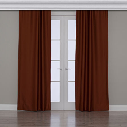 Gauze Fabric Design BLACKOUT KIREMIT KARARTMA ÖZELLİKLİ FON PERDE 125 x 270