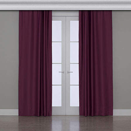 Gauze Fabric Design BLACKOUT MÜRDÜM KARARTMA ÖZELLİKLİ FON PERDE 250 x 250