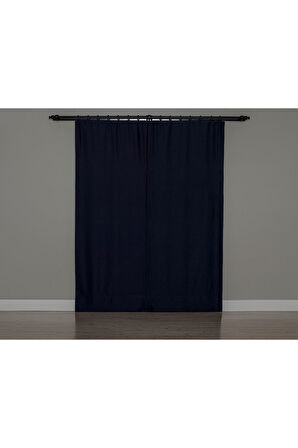 Gauze Fabric Design Blackout Koyu İndigo KARARTMA ÖZELLİKLİ FON PERDE 300 x 270