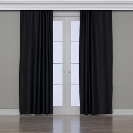 Gauze Fabric Design BLACKOUT SİYAH KARARTMA ÖZELLİKLİ FON PERDE 225 x 250
