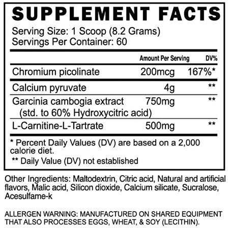 BlackStone FLA-2 Non Stimulant Weight Appetite Control Garcinia Cambogia+L Carnitine Fat Burner