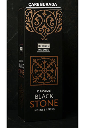 Darshan Incense - Black Stone 20'li Çubuk Tütsü (Mistik Atmosfer & Zihinsel Berraklık)