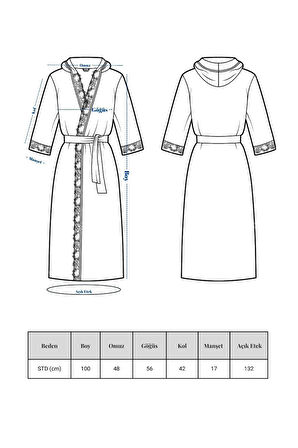 Blanco Güpürlü Dantelli Kadın Bornoz Seti | 6 Parça | Bornoz Takımı | Beyaz | %100 Pamuk | Çeyiz Set