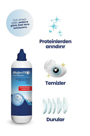 Bleffaritto Lens solüsyonu 360 ml 3'lü set+TTO 60 ml çantaboy lens solüsyonu hediye