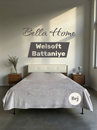 Wellsoft Yumuşak Battaniye Düz Renk Çift Kişilik