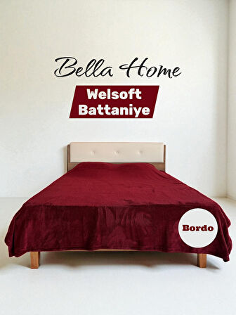 Wellsoft Yumuşak Battaniye Düz Renk Çift Kişilik