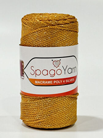 Spago Poly 4 Silver Simli Polyester Makrome İpliği 4No 049