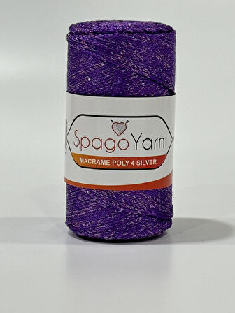 Spago Poly 4 Silver Simli Polyester Makrome İpliği 4No 141
