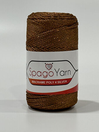 Spago Poly 4 Silver Simli Polyester Makrome İpliği 4No 200