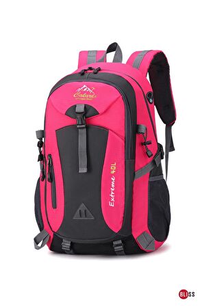 Bliss Pembe İthal Çok Fonksiyonlu Su Geçirmez Outdoor Dağcı Kamp Çantası 40 lt