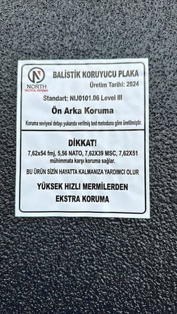 NORTH Tactical koruyucu plaka seti 29x25 cm