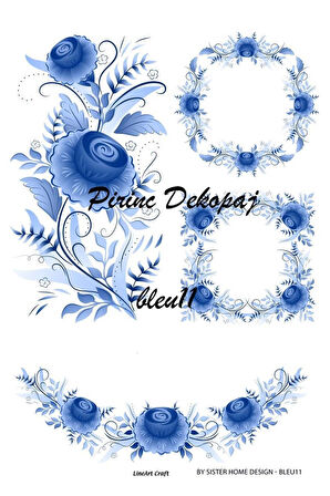 Lineart Pirinç Dekopaj Blue 11