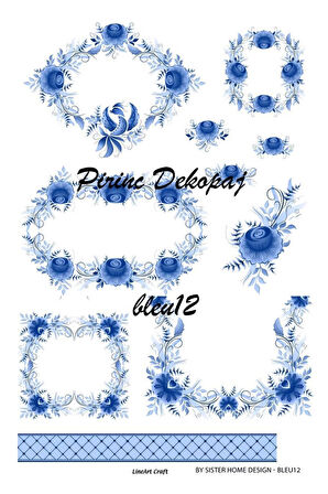 Lineart Pirinç Dekopaj Blue 12