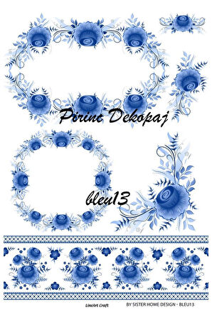 Lineart Pirinç Dekopaj Blue 13