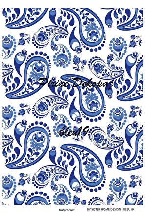 Lineart Pirinç Dekopaj Blue19