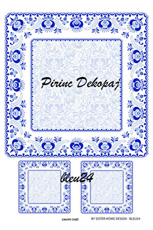 Lineart Pirinç Dekopaj Blue 24