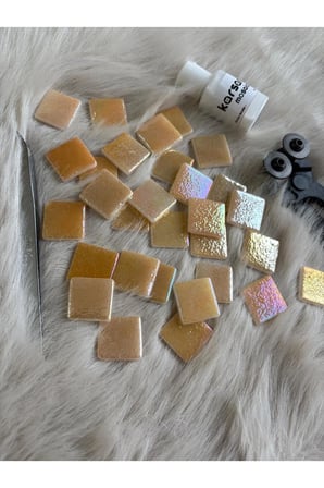 Sanatsal Mozaik Balrengi 2,5x2,5cm Mozaik Sanatı Malzeme (100gr)