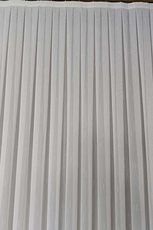 Taç Krep Şerit Balıksırtı Şantuklu Tül Perde | 1x3 En Sık Pile Tül Perde
