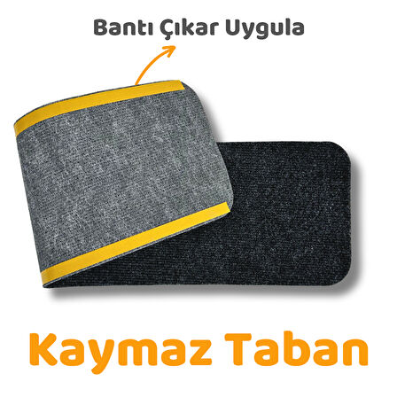 Beylini Merdiven Halısı Basamak Halısı Keçe Kaymaz Taban Kendinden Yapışkanlı Paspas Halıfleks 20X75 1 Adet