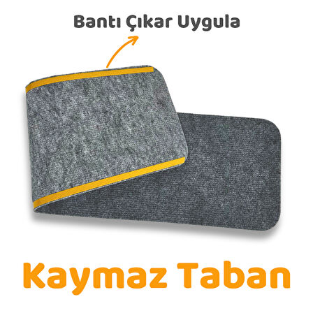 Beylini Merdiven Halısı Basamak Halısı Keçe Kaymaz Taban Kendinden Yapışkanlı Paspas Halıfleks 20X75 1 Adet