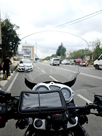 MOTOCAM Bmw F650 GS Siperlik Ön Cam 2004-2007 Model 50cm Şeffaf Renkli 4mm SPORTİF