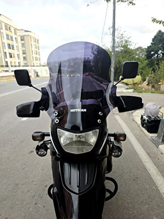 MOTOCAM Bmw F650 GS Siperlik Ön Cam 2004-2007 Model 50cm siyah Renkli 4mm SPORTİF