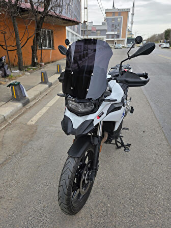 MOTOCAM Bmw F800 GS Siperlik Ön Cam 2023-2025 Model 44cm Siyah Renkli 4mm