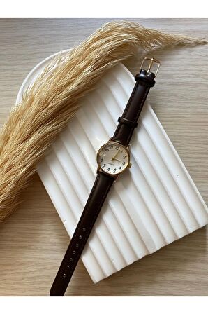 Bs Stıll Minimal Vintage Kadın Kol Saati Retro Quartz Deri Kordon 1 Adet
