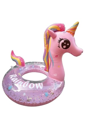 Unicorn Figürlü Simli Simit 65 cm 2410053 Pembe