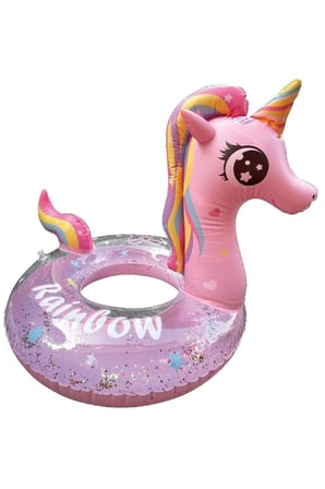 Unikorn Figürlü Simli Simit 65 cm 2410053 Pembe