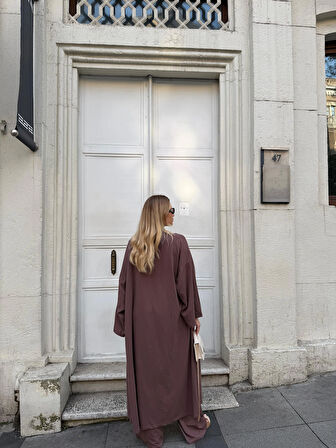 Kadın Viskon 3’lü Takım – Kimono + Beli Lastikli Salaş Pantolon + Crop – 8 Renk