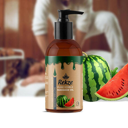 Rekze Doğal 3 Adet Karpuz Özlü Duyusal Ve Aromaterapi Yenilir Masaj Yağı 120 Ml