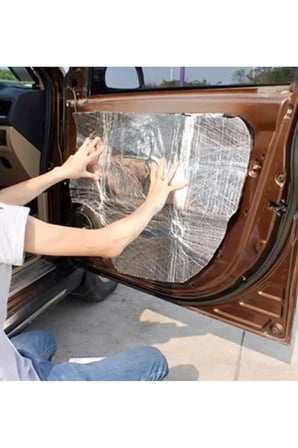 Kaput Altı Alüminyum Folyolu Yalıtım 120x100cm 6mm Yapışkanlı Karavan Oto Ses Yalıtım
