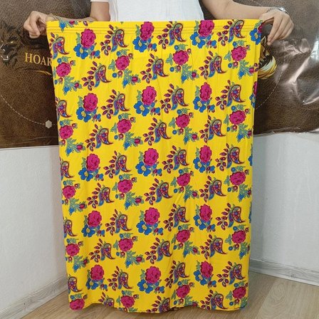 Beli Lastikli Etnik Bohem Çiçek Desenli Viskon Maxi Boy Etek,Namaz Eteği  38 BEDEN 100 KG, %100 Pamuk