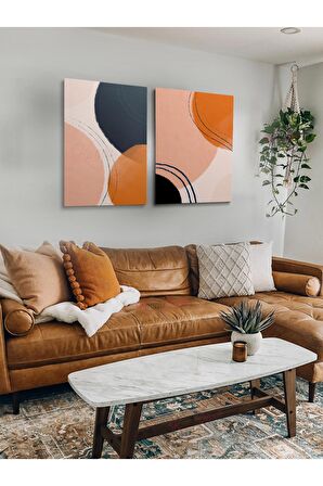 2li Set Boho Bohem Bohe Retro Art Soyut Tablo Dekoratif Kanvas Tablo Canvas Tablolar Soyut Tablolar