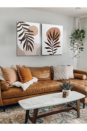 2li Set Boho Bohem Bohe Retro Art Soyut Tablo Dekoratif Kanvas Tablo Canvas Tablolar Soyut Tablolar