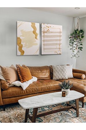 2li Set Boho Bohem Bohe Retro Art Soyut Tablo Dekoratif Kanvas Tablo Canvas Tablolar Soyut Tablolar