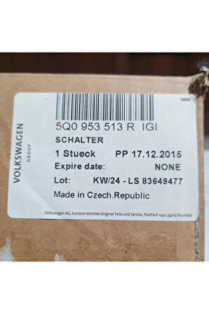 5Q0953513R IGI 2017-2020 Volkswagen Golf Silgi Sinyal Kol AtiParts