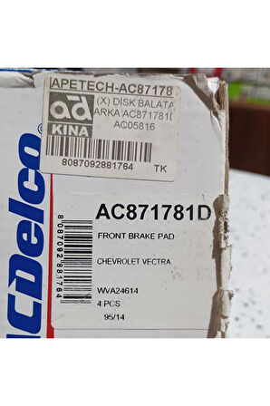 7L0698451E 2007-2010 VW Touareg Arka Fren Balatası AtiParts