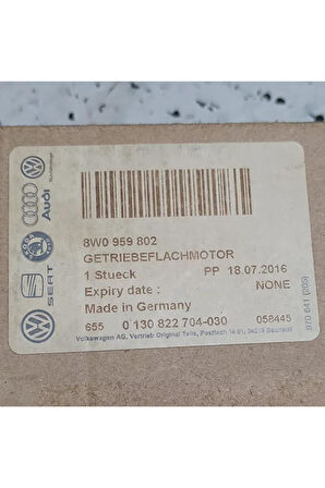 8W0959802 2013-2017 VW Golf Sağ Ön Cam Motoru AtiParts