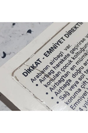 1U0010248H 97-00 Skoda Octavia Airbag Bilgi Etiketi AtiParts