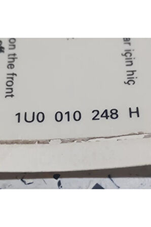 1U0010248H 97-00 Skoda Octavia Airbag Bilgi Etiketi AtiParts