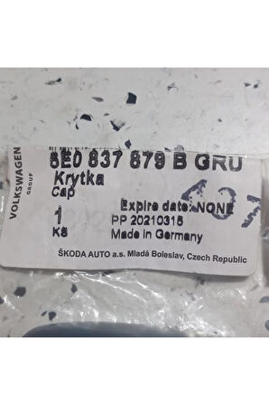 5E0837879B GRU 13-17 Skoda Octavia Sol Ön Kapı Kol Bademi AtiParts