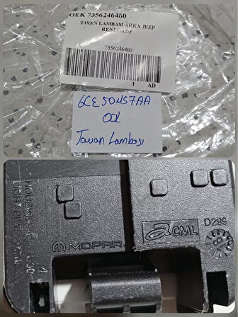 6CE50MS7AA 2016-2022 Fiat 500X Tavan Lambası AtiParts